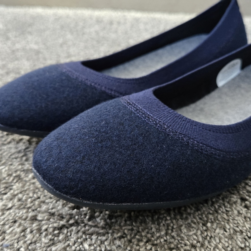 Allbirds Wool Tree Breezer Women's Ballet Flats NEW size 10.5 in Navy Blue - Picture 8 of 12